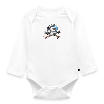Bande dessinée Seagull Profession Astronaute en combinaison spatiale - Body Bébé bio manches longues - blanc - Devant