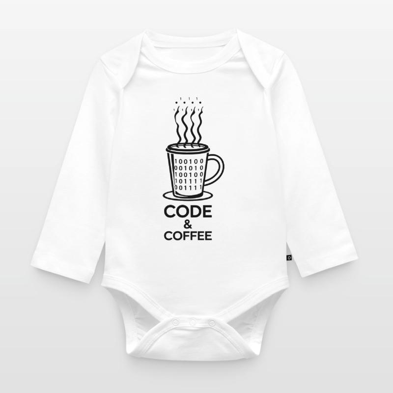 Code & Coffee – Perfektes Duo Baby Bio-Langarm-Body