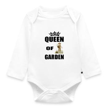 garten - Baby Bio-Langarm-Body - Weiß - Vorne
