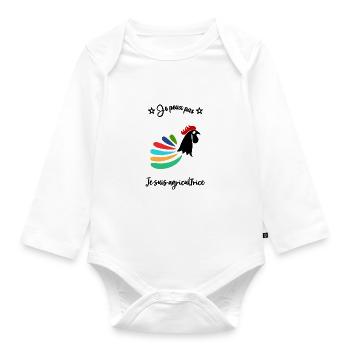 BAUER. BAUER. LANDWIRTSCHAFT. FIRMA - Baby Bio-Langarm-Body - Weiß - Vorne