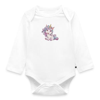 Rosi Regenbogen - Baby Bio-Langarm-Body - Weiß - Vorne