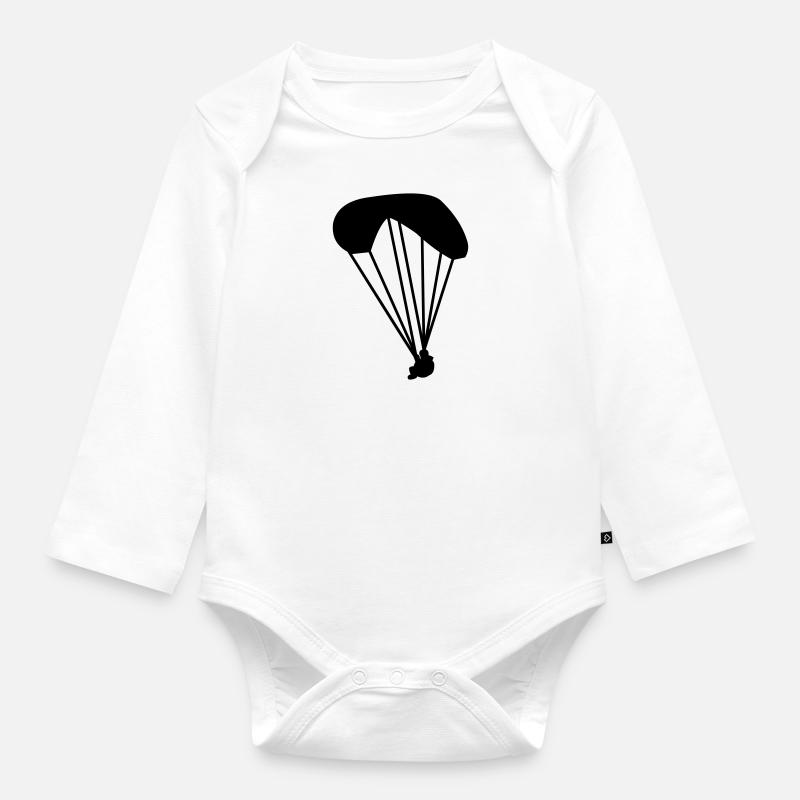GLEITSCHIRM - Baby Bio-Langarm-Body - Weiß
