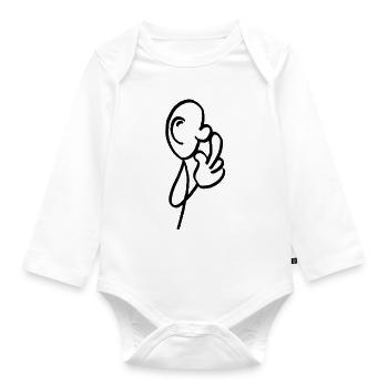 Pensée - Body Bébé bio manches longues - blanc - Devant