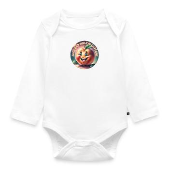 Today I'm in the mood - Organic Longsleeve Baby Bodysuit - white - Front