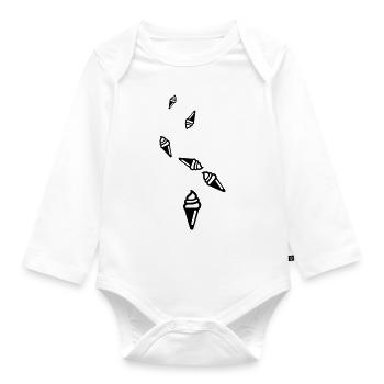 Ice Icon Icon - Organic Longsleeve Baby Bodysuit - white - Front