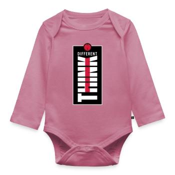 Think different. - Organic Longsleeve Baby Bodysuit - mauve - Front