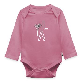 Palm LA - Body Bébé bio manches longues - mauve - Devant