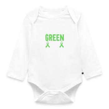 In May, we wear Green Mental Health - Organic Longsleeve Baby Bodysuit - white - Front