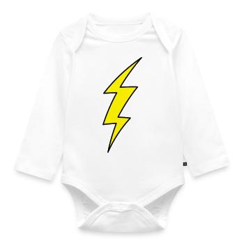 Blitz - Baby Bio-Langarm-Body - Weiß - Vorne