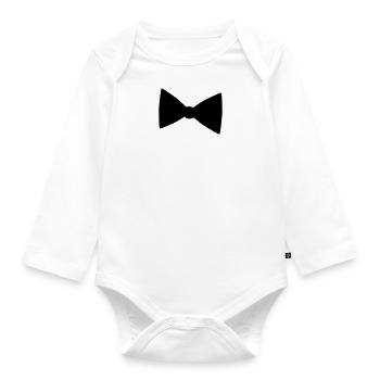 Fliege - Baby Bio-Langarm-Body - Weiß - Vorne