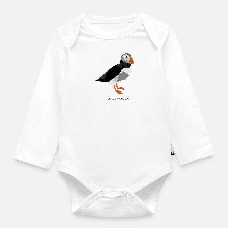 Puffin - Body Bébé bio manches longues - blanc