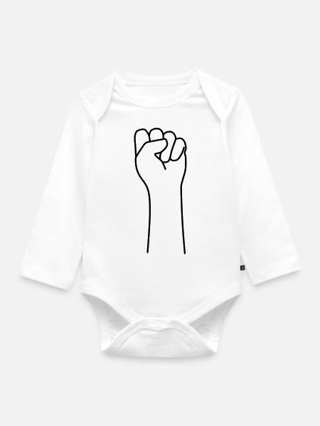 faust 2 - Baby Bio-Langarm-Body - Weiß