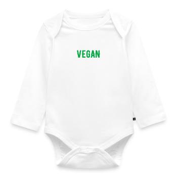 nicht vegans sein ist Wurst Geschenk - Baby Bio-Langarm-Body - Weiß - Vorne