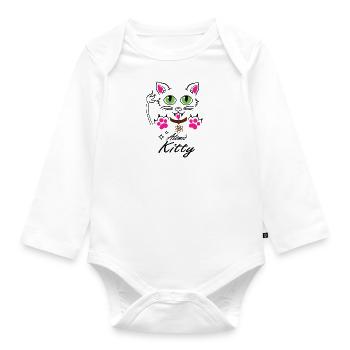 Atomic Kitty #2 - White Shirt - Baby Bio-Langarm-Body - Weiß - Vorne
