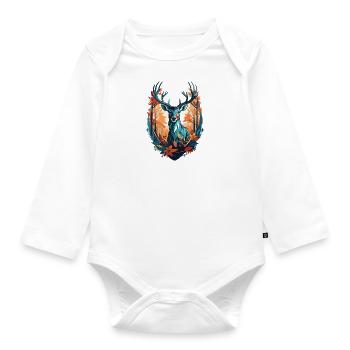 Deer - Baby Bio-Langarm-Body - Weiß - Vorne
