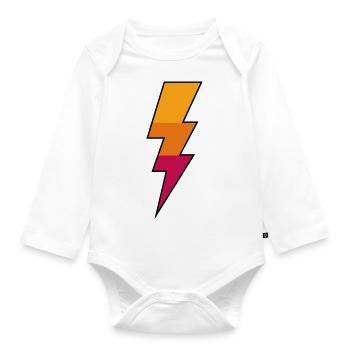 Blitz - Baby Bio-Langarm-Body - Weiß - Vorne
