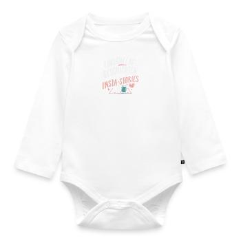 Muttertag Mama Geburtstag Baby Ankündigung Lustig - Baby Bio-Langarm-Body - Weiß - Vorne