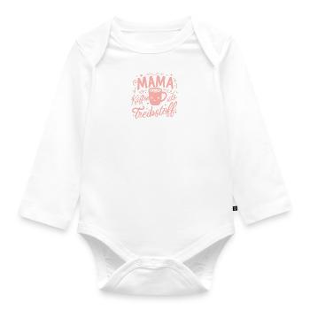 Mama Kaffee-Treibstoff Muttertag Geburtstag Beste - Baby Bio-Langarm-Body - Weiß - Vorne