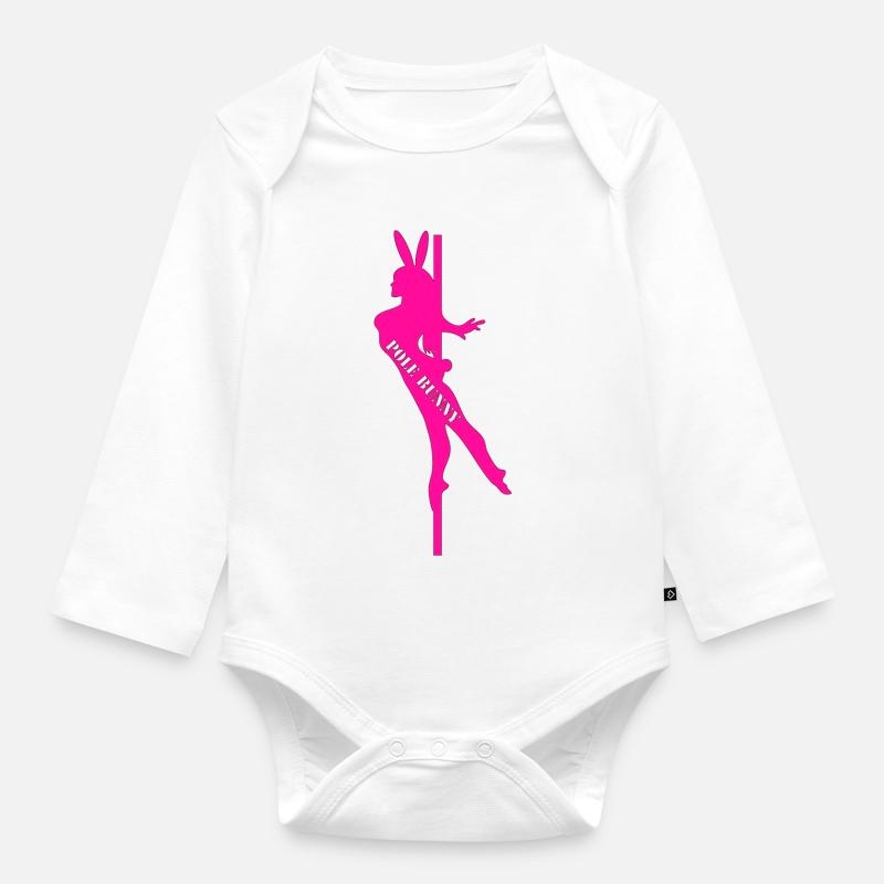 Silhouette du lapin d’orne - Body Bébé bio manches longues - blanc