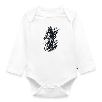 Cyclist, Graphic - Organic Longsleeve Baby Bodysuit - white - Front