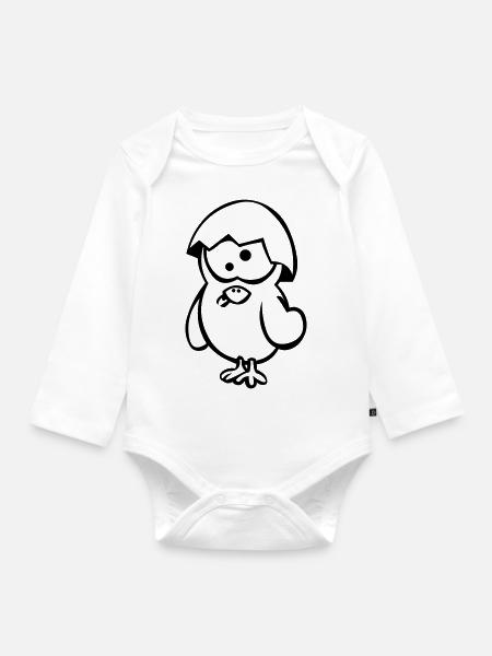 Crazy Chick - Baby Bio-Langarm-Body - Weiß