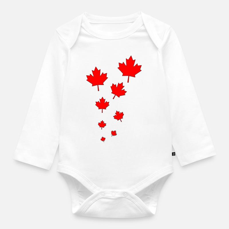canada style - Organic Longsleeve Baby Bodysuit - white