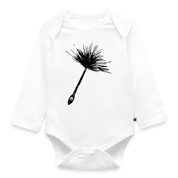 Dandelion - Organic Longsleeve Baby Bodysuit - white - Front