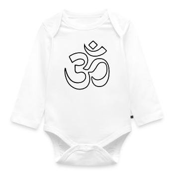om - Baby Bio-Langarm-Body - Weiß - Vorne