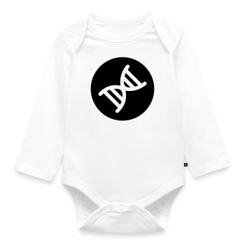 DNA Doppelhelix - Baby Bio-Langarm-Body - Weiß - Vorne