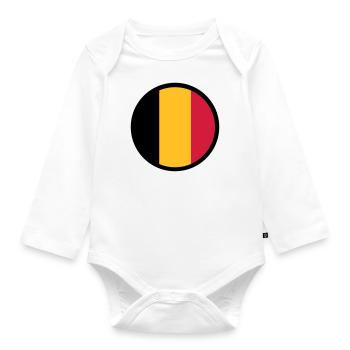 Marqué par la Belgique - Body Bébé bio manches longues - blanc - Devant