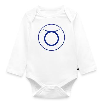 STERNZEICHEN STIER! - Baby Bio-Langarm-Body - Weiß - Vorne