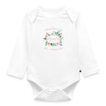 Meilleure maman du monde - Body Bébé bio manches longues - blanc - Devant