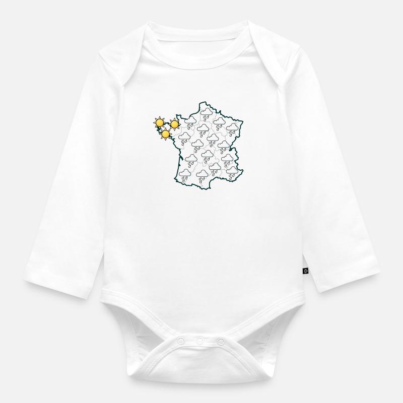 soleil breton - Body Bébé bio manches longues - blanc