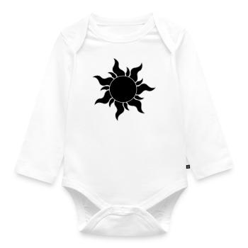 Sonne - Baby Bio-Langarm-Body - Weiß - Vorne