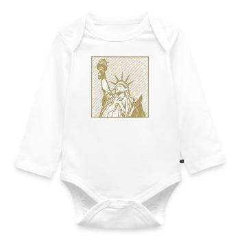 Liberty - Baby Bio-Langarm-Body - Weiß - Vorne
