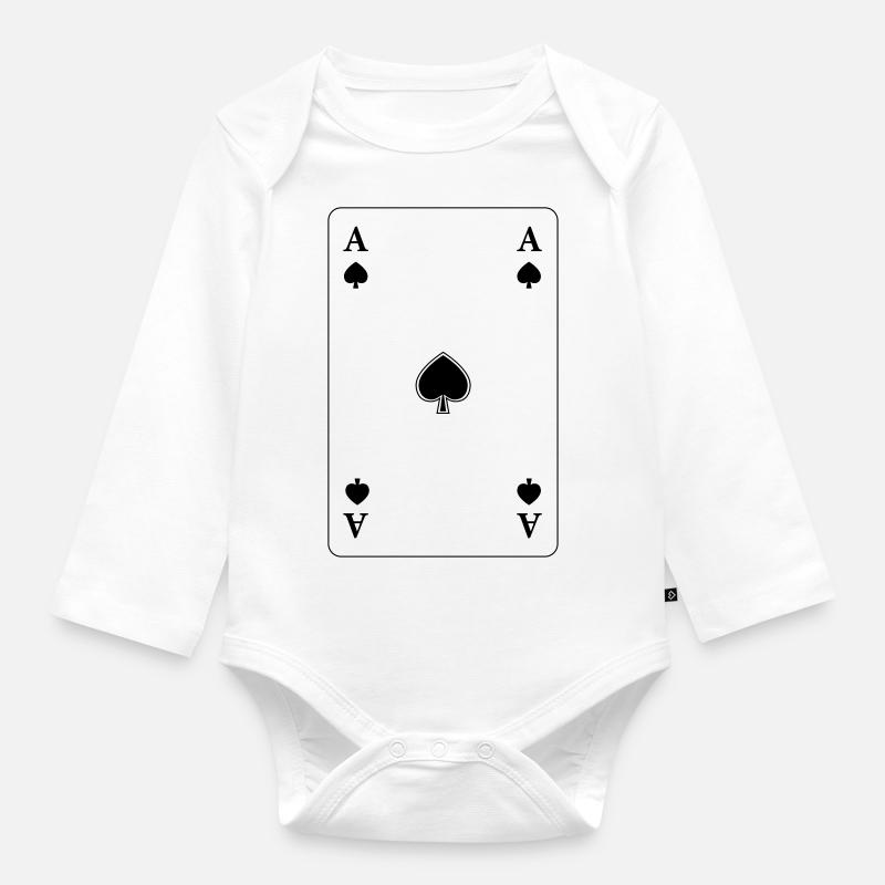 ace - Organic Longsleeve Baby Bodysuit - white