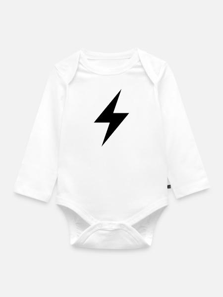 bower Donner - Baby Bio-Langarm-Body - Weiß