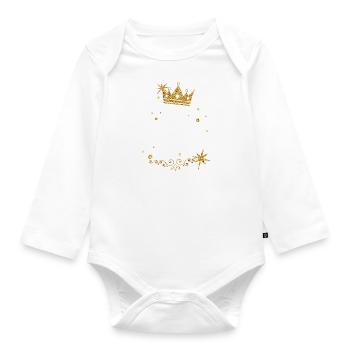 Echte Prinzessinnen sind im Mai geboren! - Baby Bio-Langarm-Body - Weiß - Vorne