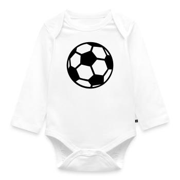 original Fußball Ball fußball - Baby Bio-Langarm-Body - Weiß - Vorne