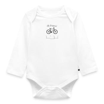 Fahrrad Vintage Cyclist Radfahrer Geschenk Radeln - Baby Bio-Langarm-Body - Weiß - Vorne