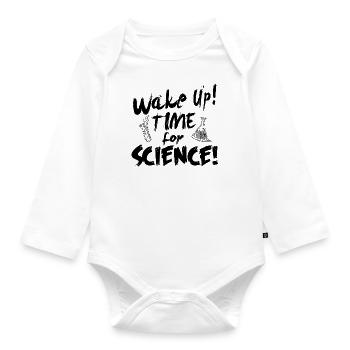 Science - Organic Longsleeve Baby Bodysuit - white - Front