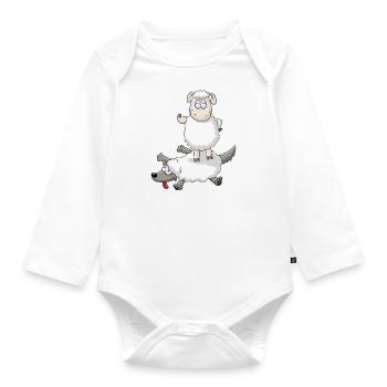 Sieg der Schafe - Baby Bio-Langarm-Body - Weiß - Vorne