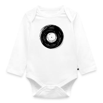 Vinyl - Organic Longsleeve Baby Bodysuit - white - Front