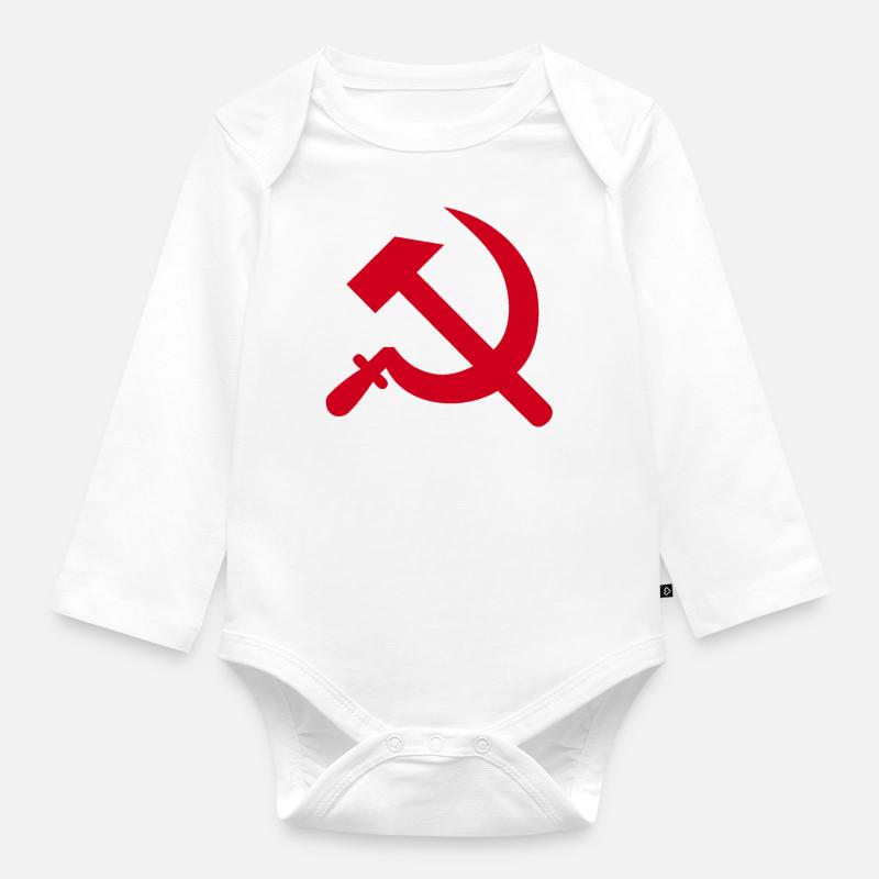komunismoa - Body Bébé bio manches longues - blanc