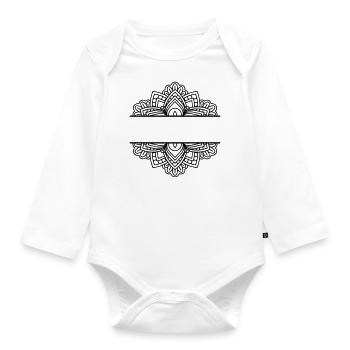 Mandala - Body Bébé bio manches longues - blanc - Devant