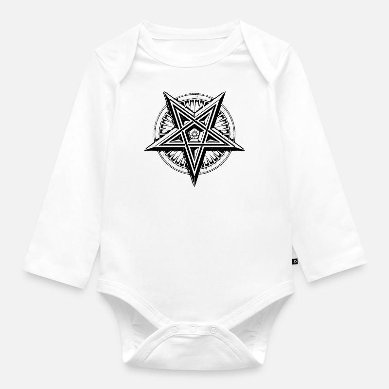 pentagram - Baby Bio-Langarm-Body - Weiß