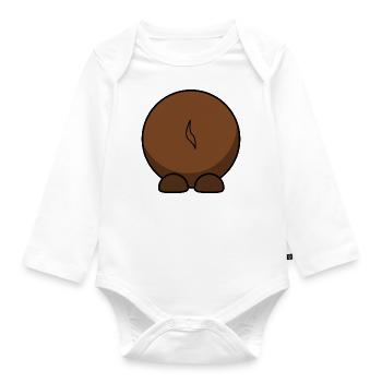 Gnu von hinten. Geschenkidee - Baby Bio-Langarm-Body - Weiß - Vorne