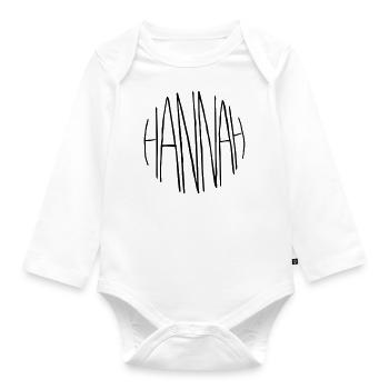 Hannah Geschenk - Baby Bio-Langarm-Body - Weiß - Vorne