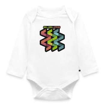 SUBURB VERTICAL - Organic Longsleeve Baby Bodysuit - white - Front