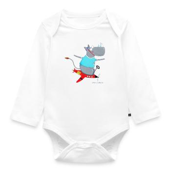 Harry Horn - Organic Longsleeve Baby Bodysuit - white - Front
